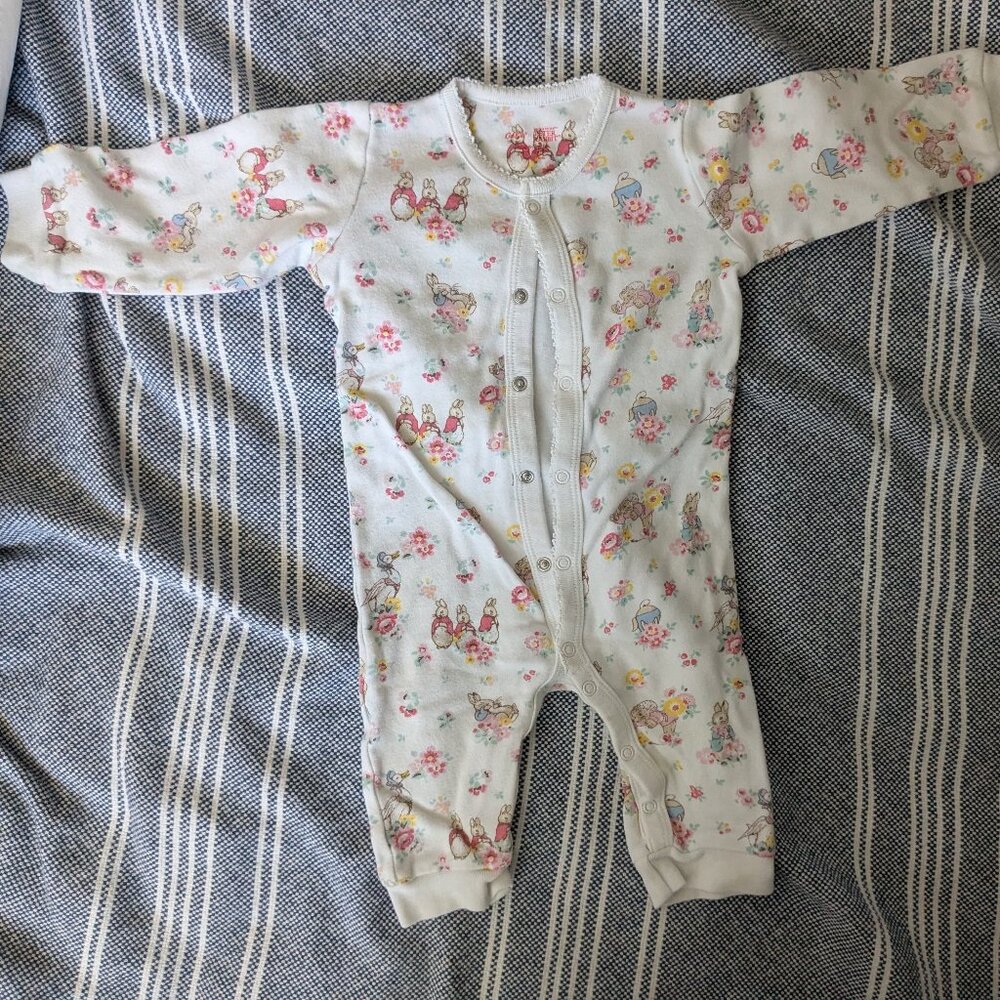Cath Kidston Peter Rabbit collection - "grow with me" onesie